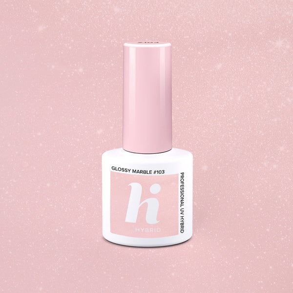 Hi Hybrid 103 Glossy Marble UV Gel Polish 5ml - hihybrid