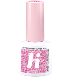 Hi Hybrid 134 Glitter Ballet Slipper UV Gel Polish 5ml - hihybrid