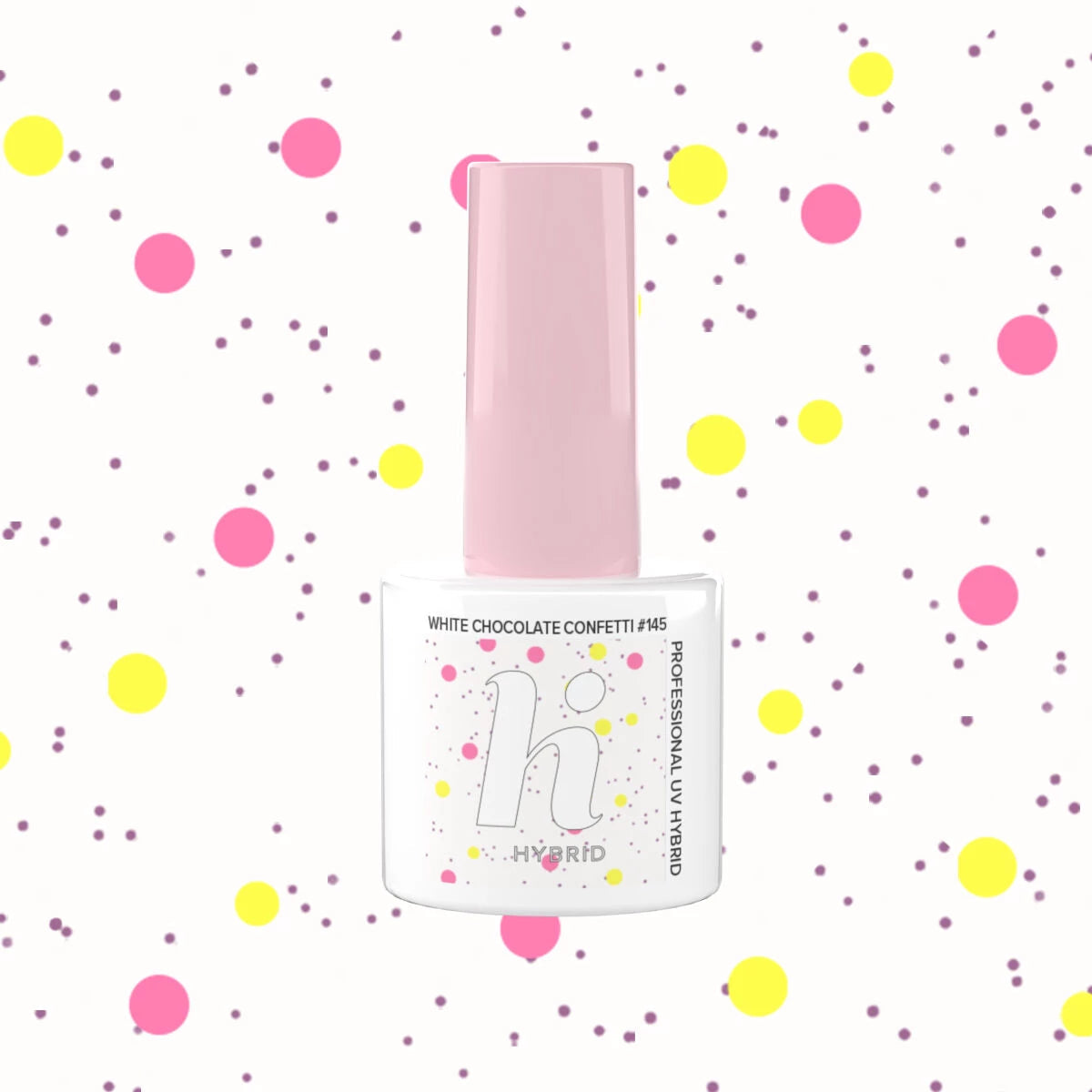 Hi Hybrid 145 White Chocolate Confetti UV Gel Polish 5ml - hihybrid