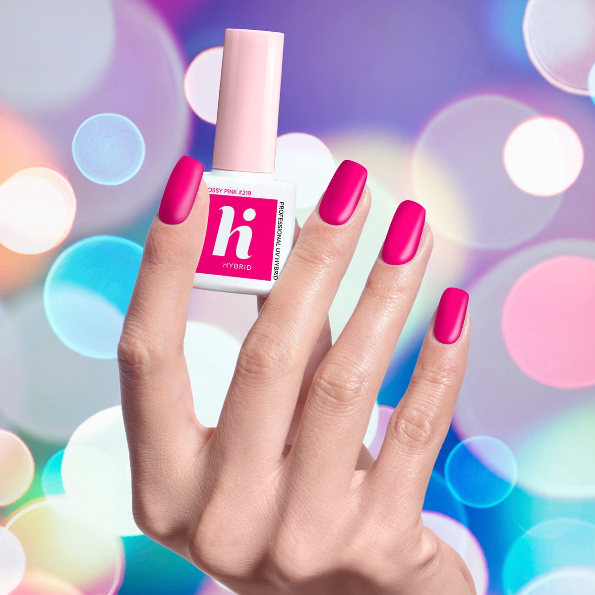 Hi Hybrid 219 Glossy Pink UV Gel Polish 5ml - hihybrid