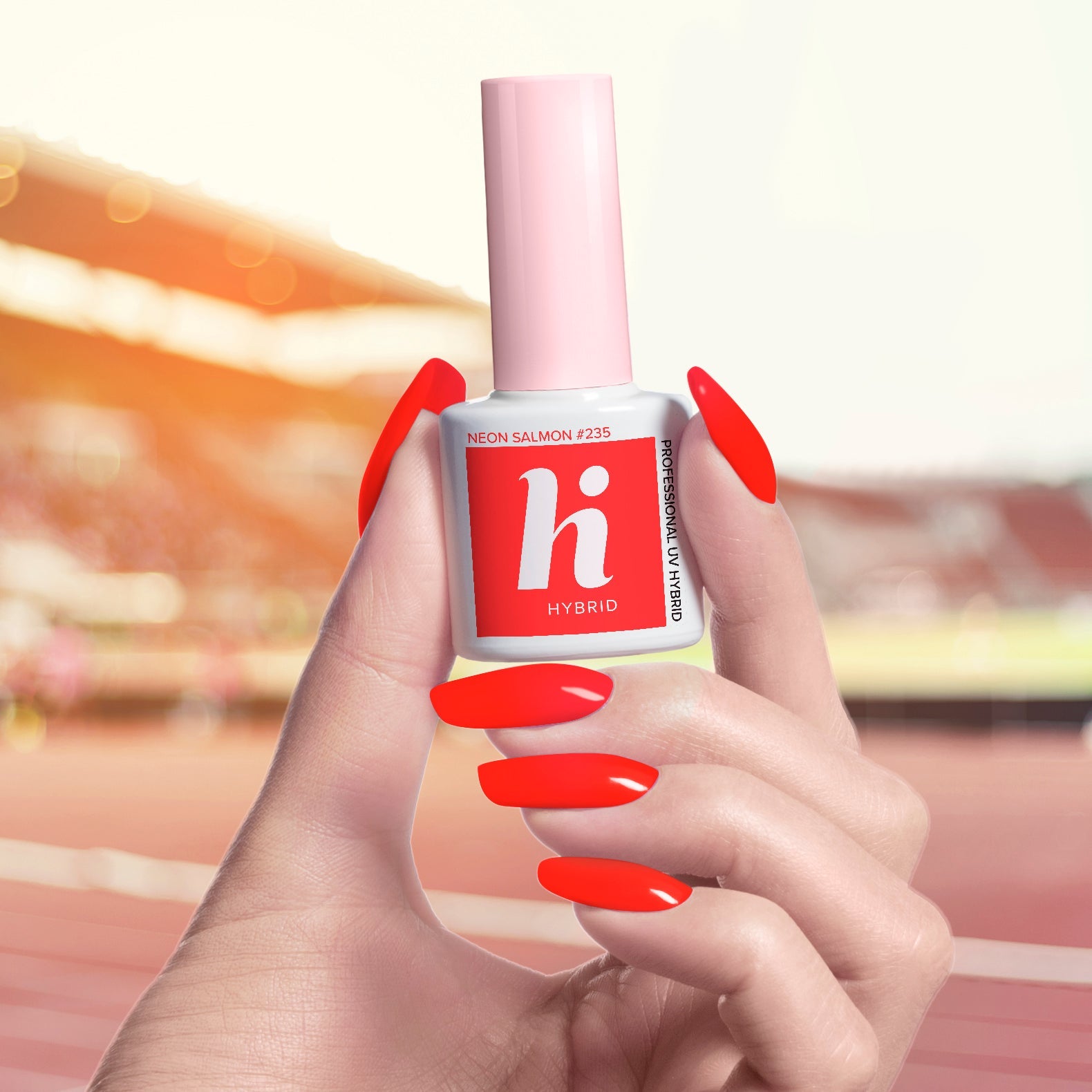 Hi Hybrid 235 Neon Salmon UV Gel Polish 5ml - hihybrid