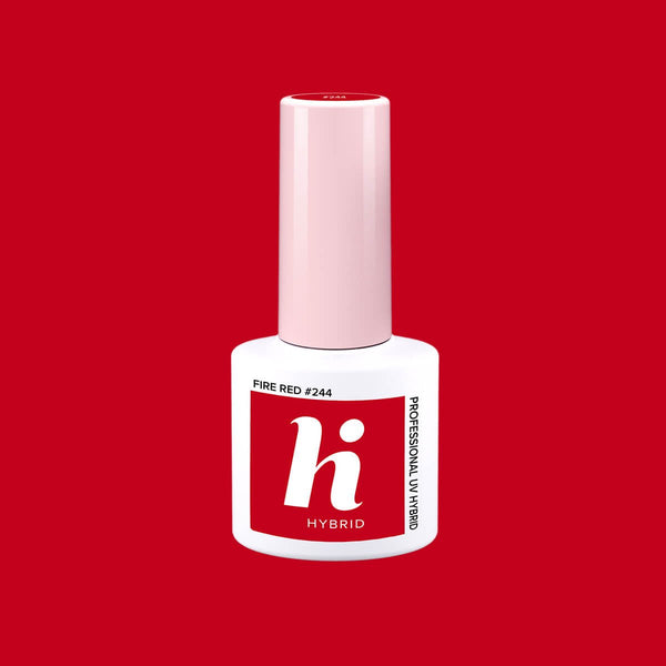 Hi Hybrid 244 Fire Red UV Gel Polish 5ml - hihybrid