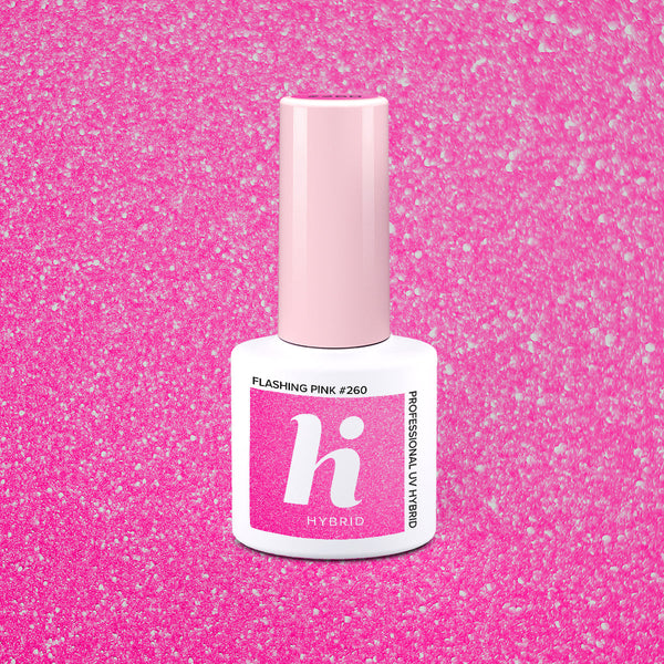 Hi Hybrid 260 Flashing Pink UV Gel Polish 5ml - hihybrid