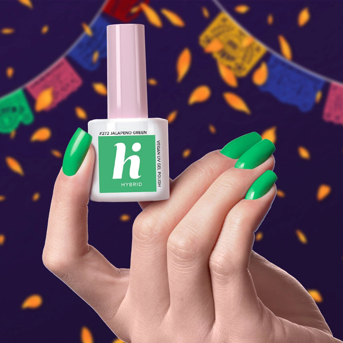 Hi Hybrid 272 Jalapeno Green UV Gel Polish 5ml - hihybrid