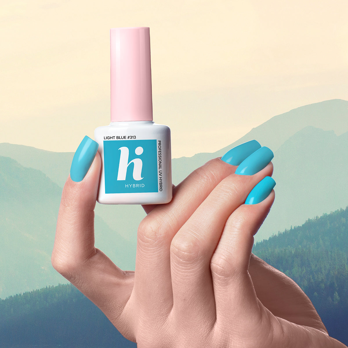 Hi Hybrid 313 Light Blue UV Gel Polish 5ml - hihybrid