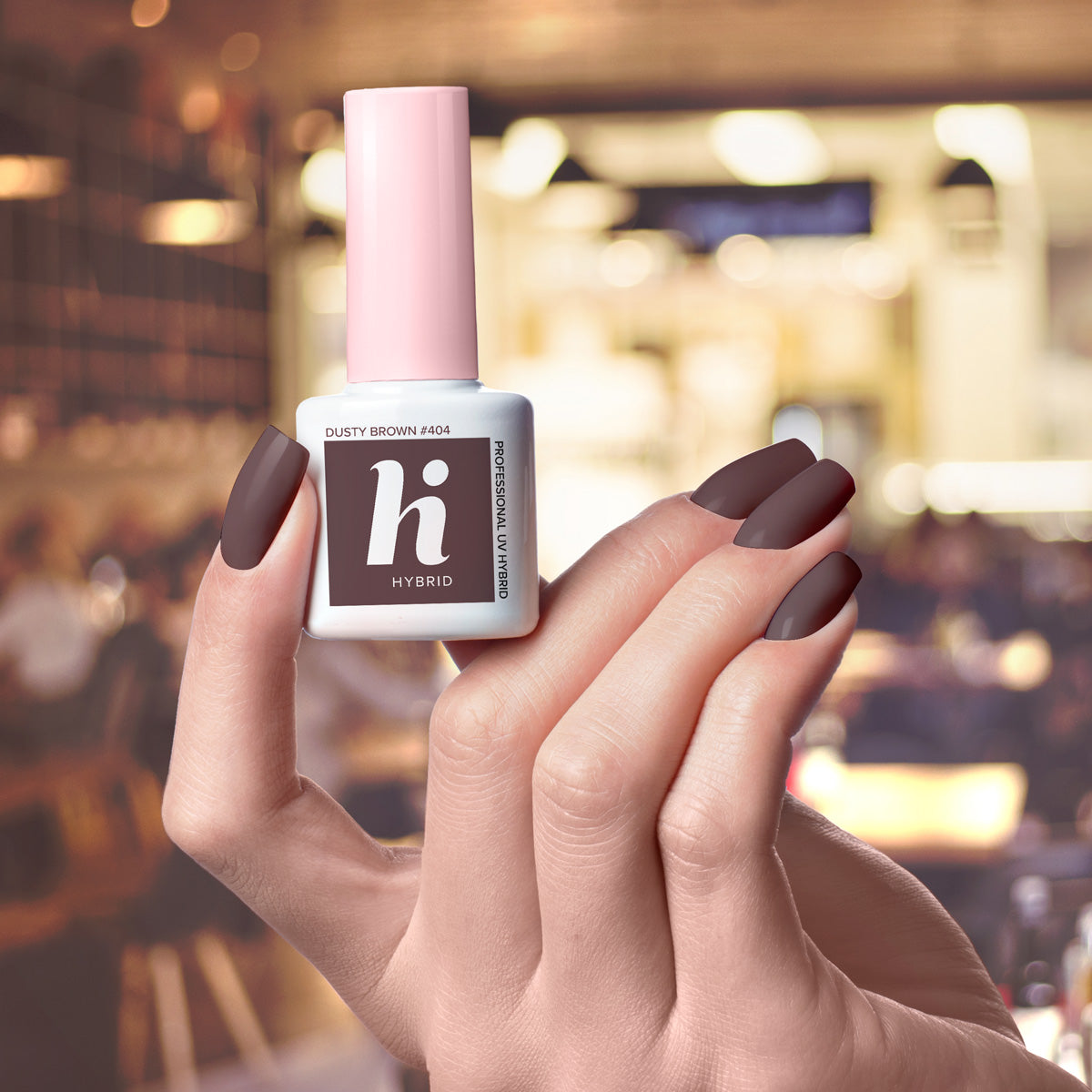 Hi Hybrid 404 Dusty Brown UV Gel Polish 5ml - hihybrid