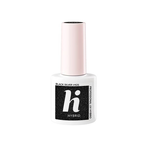 Hi Hybrid 425 Black Silver UV Gel Polish 5ml - hihybrid