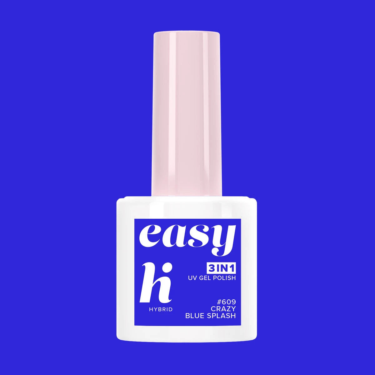 Hi Hybrid 609 EASY 3in1 Crazy Blue Splash UV Gel Polish 5ml - hihybrid