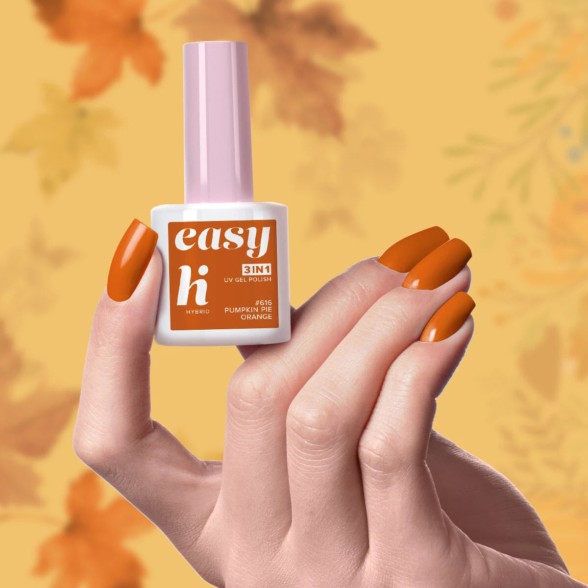 Hi Hybrid 616 EASY 3in1 Pumpkin Pie Orange UV Gel Polish 5ml - hihybrid