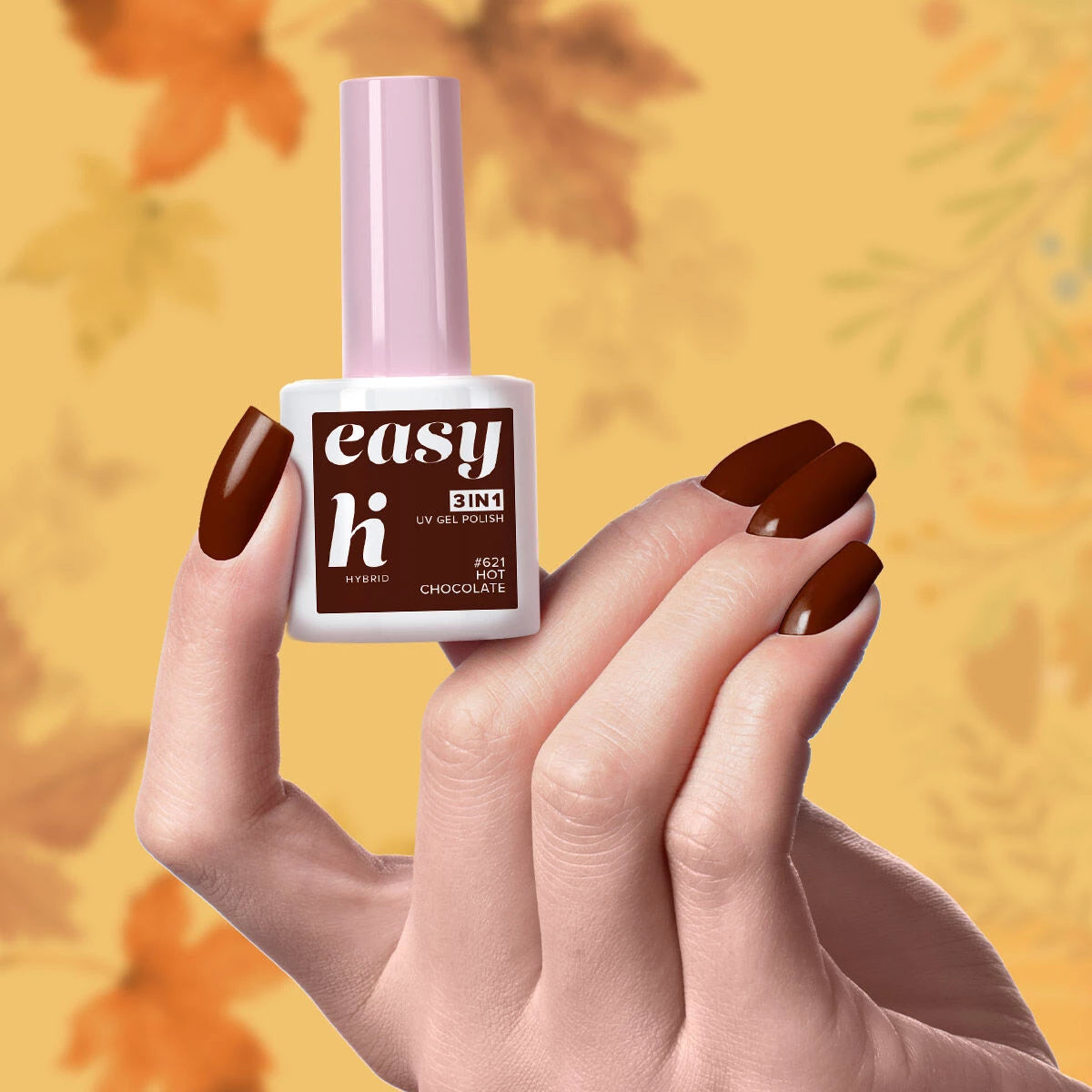 Hi Hybrid 621 EASY 3in1 Hot Chocolate UV Gel Polish 5ml - hihybrid